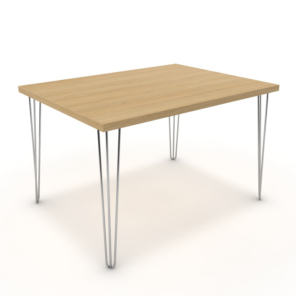 Étkezőasztal - Linga króm lábbal - Vicenza tölgy, méret: 120x90