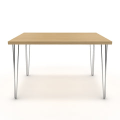 Étkezőasztal - Linga króm lábbal - Vicenza tölgy, méret: 120x90