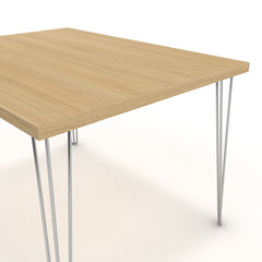 Étkezőasztal - Linga króm lábbal - Vicenza tölgy, méret: 120x90