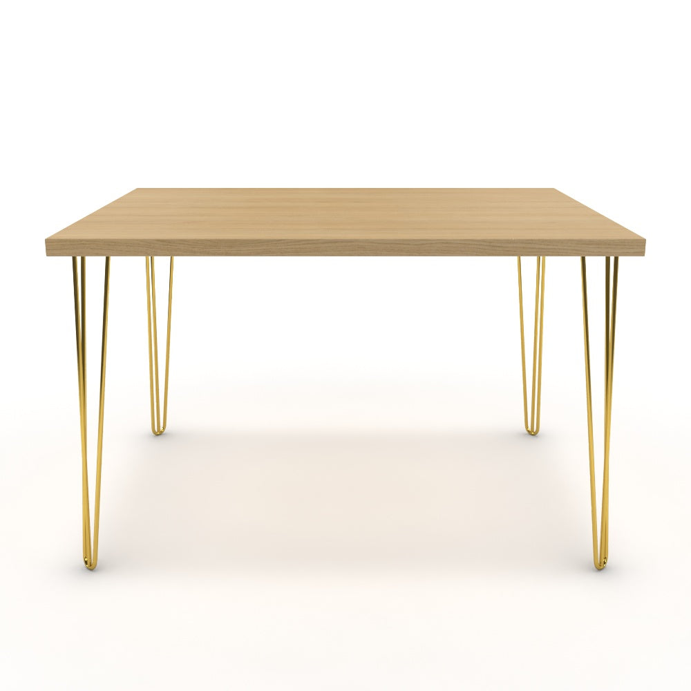 Étkezőasztal - Linga arany lábbal - Vicenza tölgy, méret: 120x90
