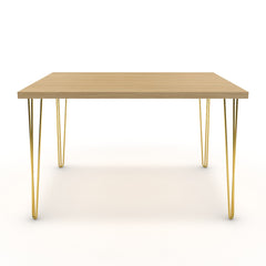 Étkezőasztal - Linga arany lábbal - Vicenza tölgy, méret: 120x90
