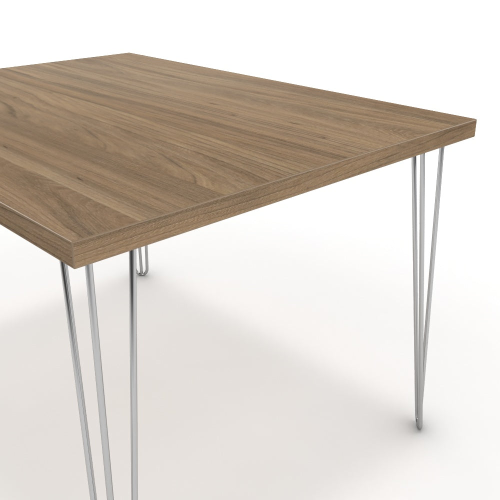 Étkezőasztal - Linga króm lábbal - Világos rauna szil, méret: 120x90