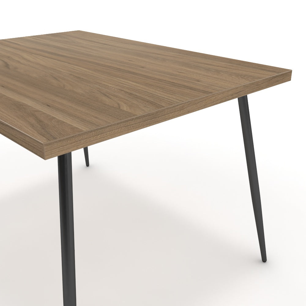 Étkezőasztal - Manu fekete lábbal - Világos rauna szil, méret: 120x90