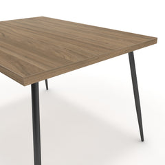 Étkezőasztal - Manu fekete lábbal - Világos rauna szil, méret: 120x90