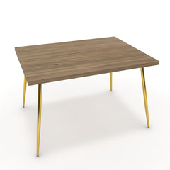 Étkezőasztal - Manu arany lábbal - Világos rauna szil, méret: 120x90