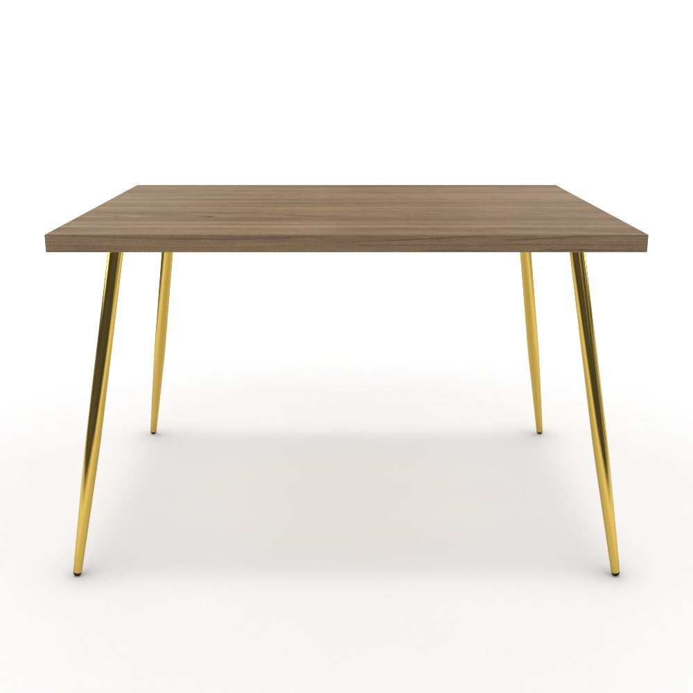 Étkezőasztal - Manu arany lábbal - Világos rauna szil, méret: 120x90