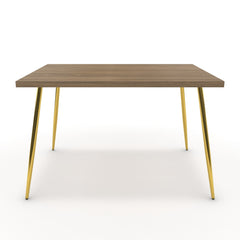 Étkezőasztal - Manu arany lábbal - Világos rauna szil, méret: 120x90