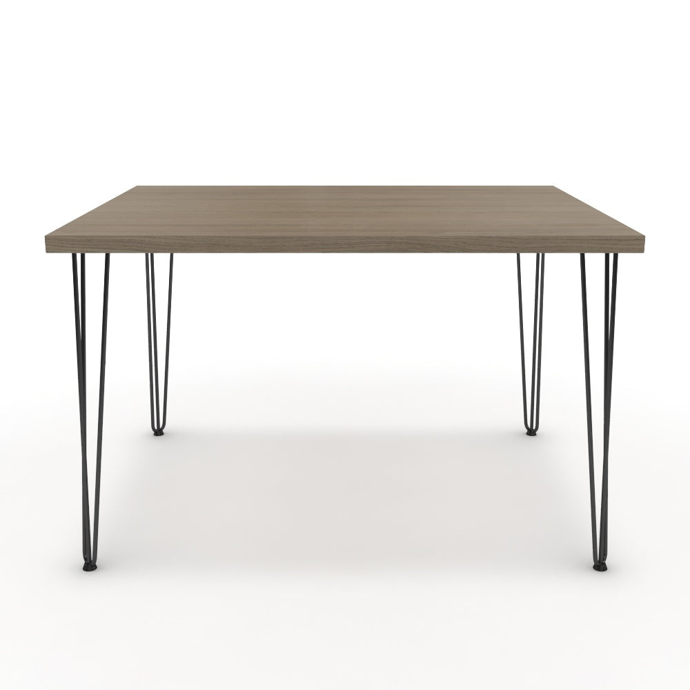 Étkezőasztal - Linga fekete lábbal - Szürke Vicenza tölgy, méret: 120x90