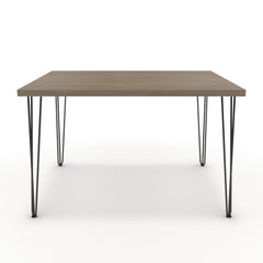 Étkezőasztal - Linga fekete lábbal - Szürke Vicenza tölgy, méret: 120x90