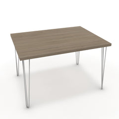 Étkezőasztal - Linga króm lábbal - Szürke Vicenza tölgy, méret: 120x90