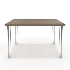 Étkezőasztal - Linga króm lábbal - Szürke Vicenza tölgy, méret: 120x90