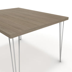 Étkezőasztal - Linga króm lábbal - Szürke Vicenza tölgy, méret: 120x90