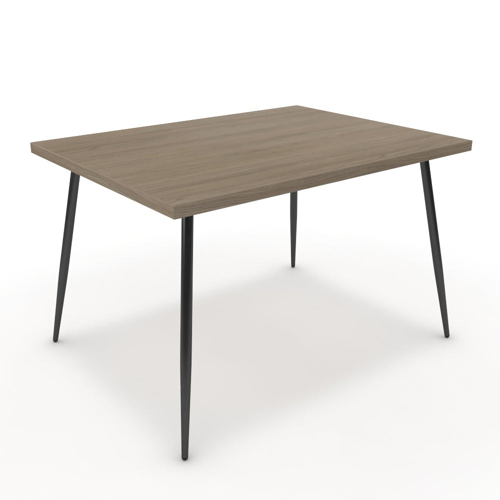 Étkezőasztal - Manu fekete lábbal - Szürke Vicenza tölgy, méret: 120x90