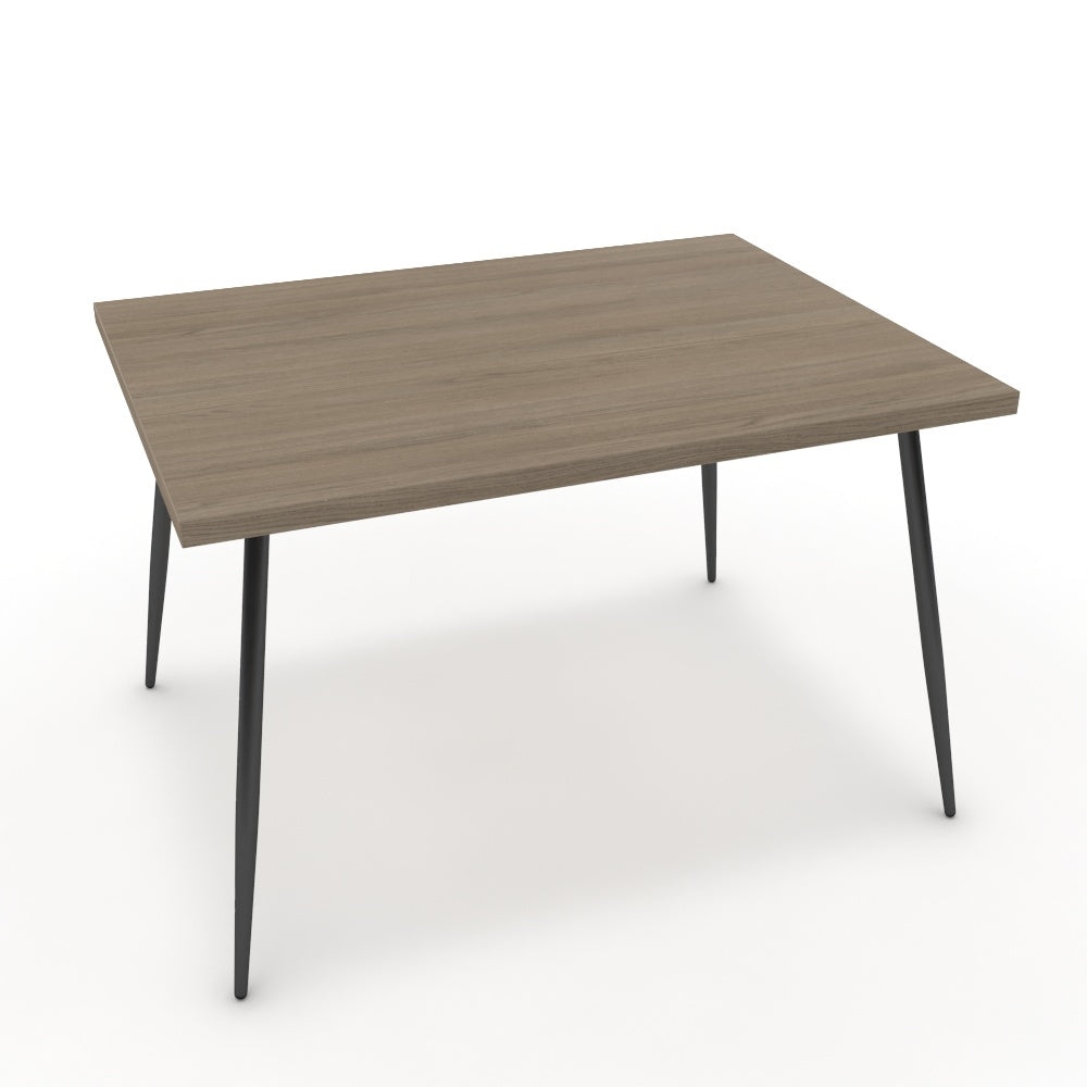 Étkezőasztal - Manu fekete lábbal - Szürke Vicenza tölgy, méret: 120x90