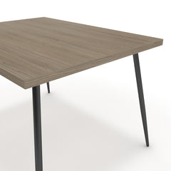 Étkezőasztal - Manu fekete lábbal - Szürke Vicenza tölgy, méret: 120x90