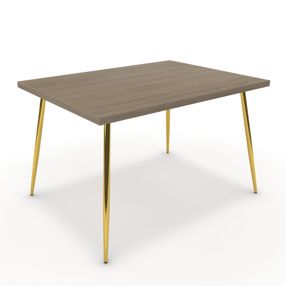 Étkezőasztal - Manu arany lábbal - Szürke Vicenza tölgy, méret: 120x90