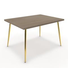 Étkezőasztal - Manu arany lábbal - Szürke Vicenza tölgy, méret: 120x90