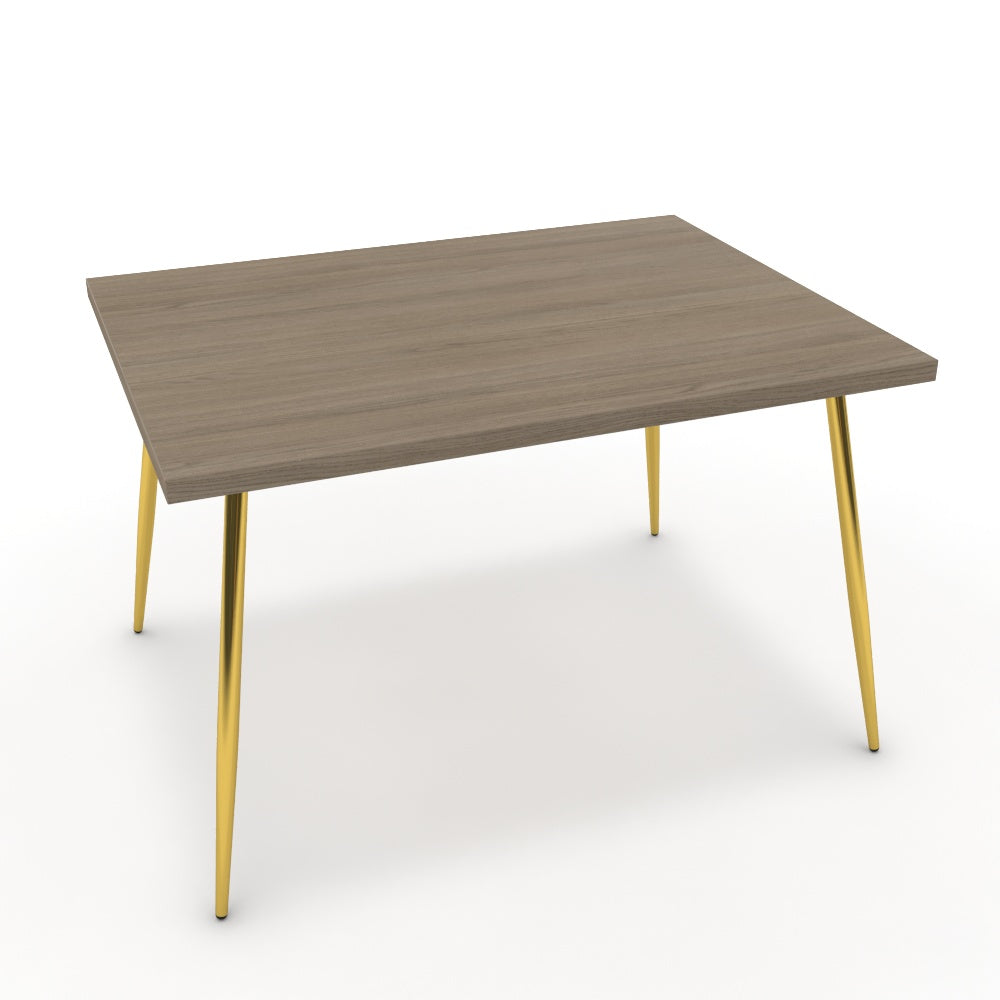 Étkezőasztal - Manu arany lábbal - Szürke Vicenza tölgy, méret: 120x90