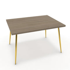 Étkezőasztal - Manu arany lábbal - Szürke Vicenza tölgy, méret: 120x90