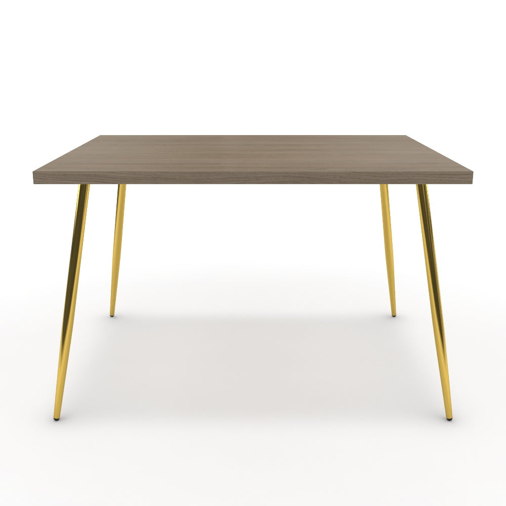 Étkezőasztal - Manu arany lábbal - Szürke Vicenza tölgy, méret: 120x90