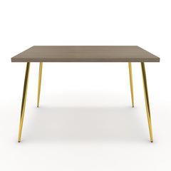 Étkezőasztal - Manu arany lábbal - Szürke Vicenza tölgy, méret: 120x90