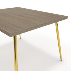 Étkezőasztal - Manu arany lábbal - Szürke Vicenza tölgy, méret: 120x90