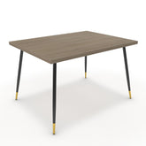 Étkezőasztal - Manu fekete és arany lábbal - Szürke Vicenza tölgy, méret: 120x90