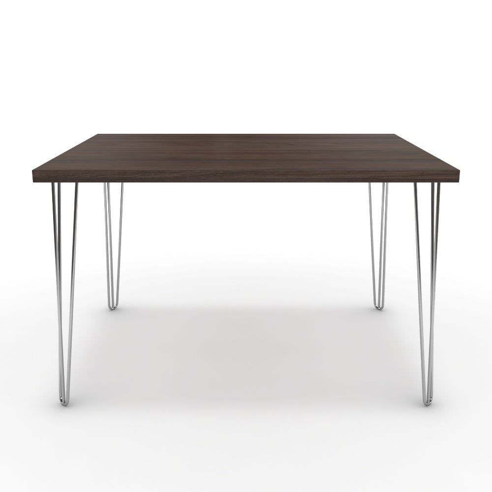 Étkezőasztal - Linga króm lábbal - Sötét rauna szil, méret: 120x90