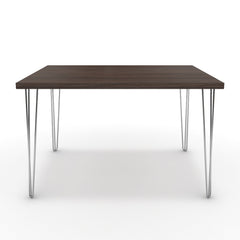 Étkezőasztal - Linga króm lábbal - Sötét rauna szil, méret: 120x90