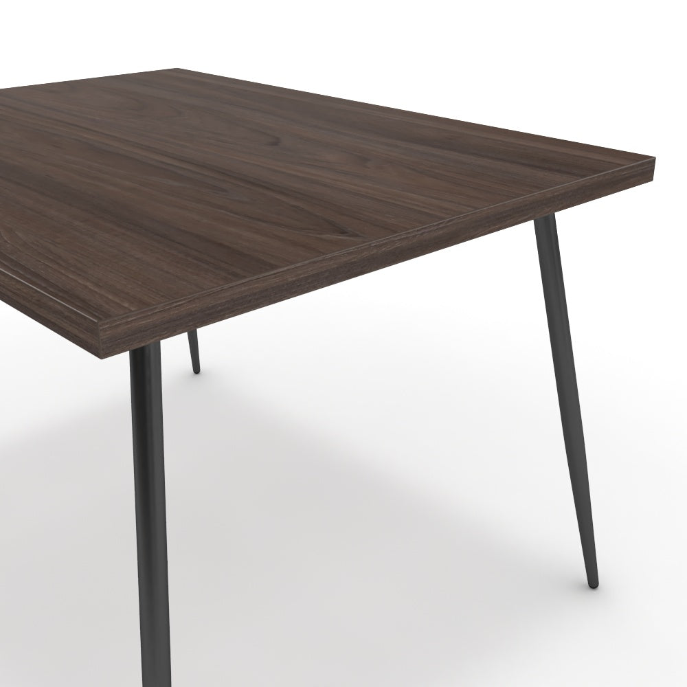 Étkezőasztal - Manu fekete lábbal - Sötét rauna szil, méret: 120x90