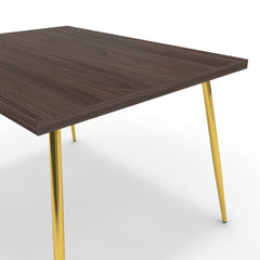 Étkezőasztal - Manu arany lábbal - Sötét rauna szil, méret: 120x90