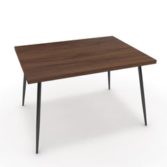 Étkezőasztal - Manu fekete lábbal - Mogyoró, méret: 120x90