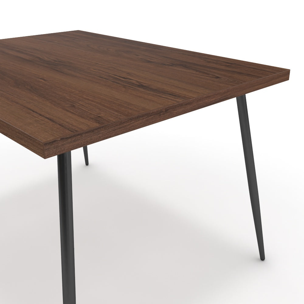 Étkezőasztal - Manu fekete lábbal - Mogyoró, méret: 120x90