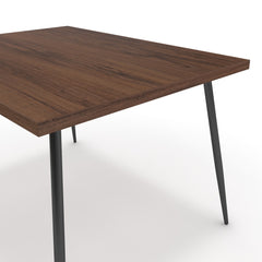 Étkezőasztal - Manu fekete lábbal - Mogyoró, méret: 120x90