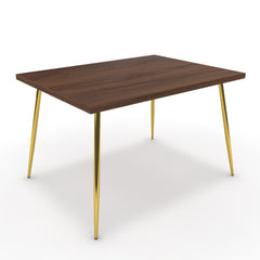 Étkezőasztal - Manu arany lábbal - Mogyoró, méret: 120x90