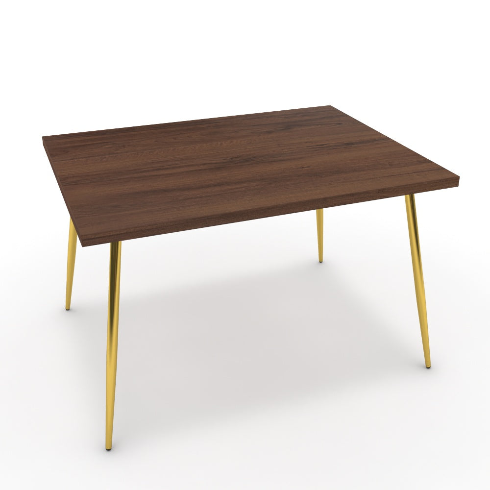 Étkezőasztal - Manu arany lábbal - Mogyoró, méret: 120x90