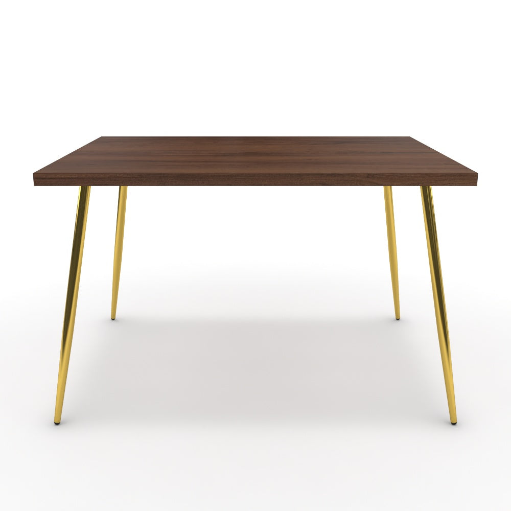 Étkezőasztal - Manu arany lábbal - Mogyoró, méret: 120x90