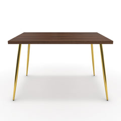 Étkezőasztal - Manu arany lábbal - Mogyoró, méret: 120x90