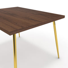 Étkezőasztal - Manu arany lábbal - Mogyoró, méret: 120x90