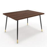 Étkezőasztal - Manu fekete és arany lábbal - Mogyoró, méret: 120x90