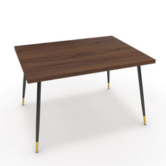 Étkezőasztal - Manu fekete és arany lábbal - Mogyoró, méret: 120x90