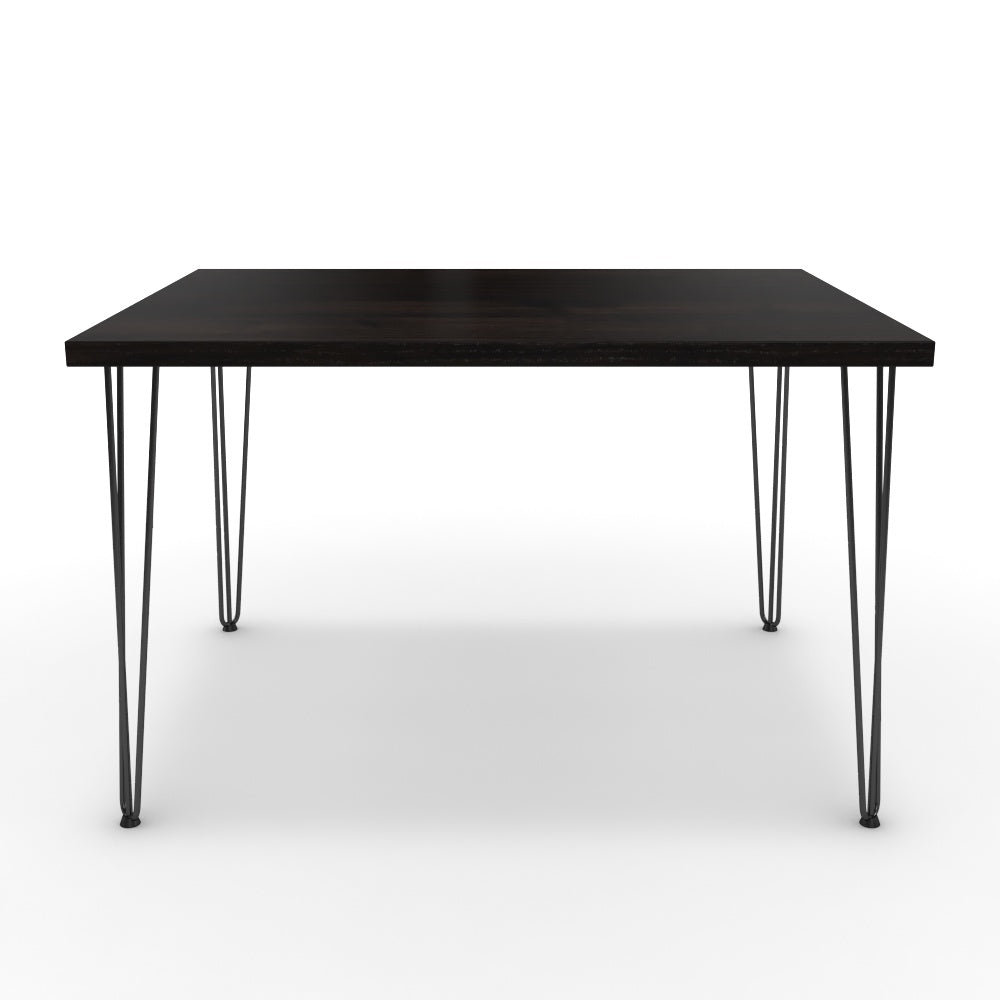 Étkezőasztal - Linga fekete lábbal - Füstölt dió, méret: 120x90