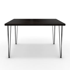 Étkezőasztal - Linga fekete lábbal - Füstölt dió, méret: 120x90