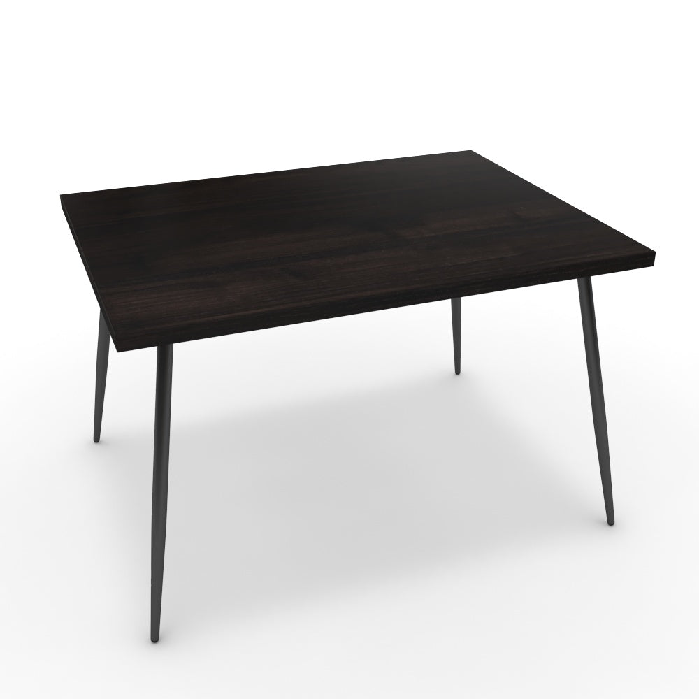 Étkezőasztal - Manu fekete lábbal - Füstölt dió, méret: 120x90