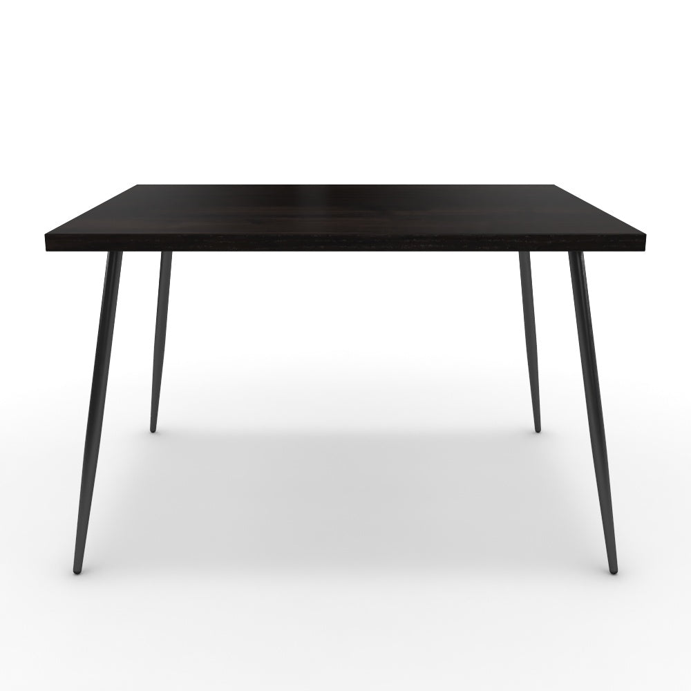 Étkezőasztal - Manu fekete lábbal - Füstölt dió, méret: 120x90