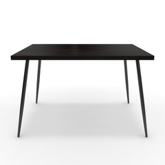 Étkezőasztal - Manu fekete lábbal - Füstölt dió, méret: 120x90