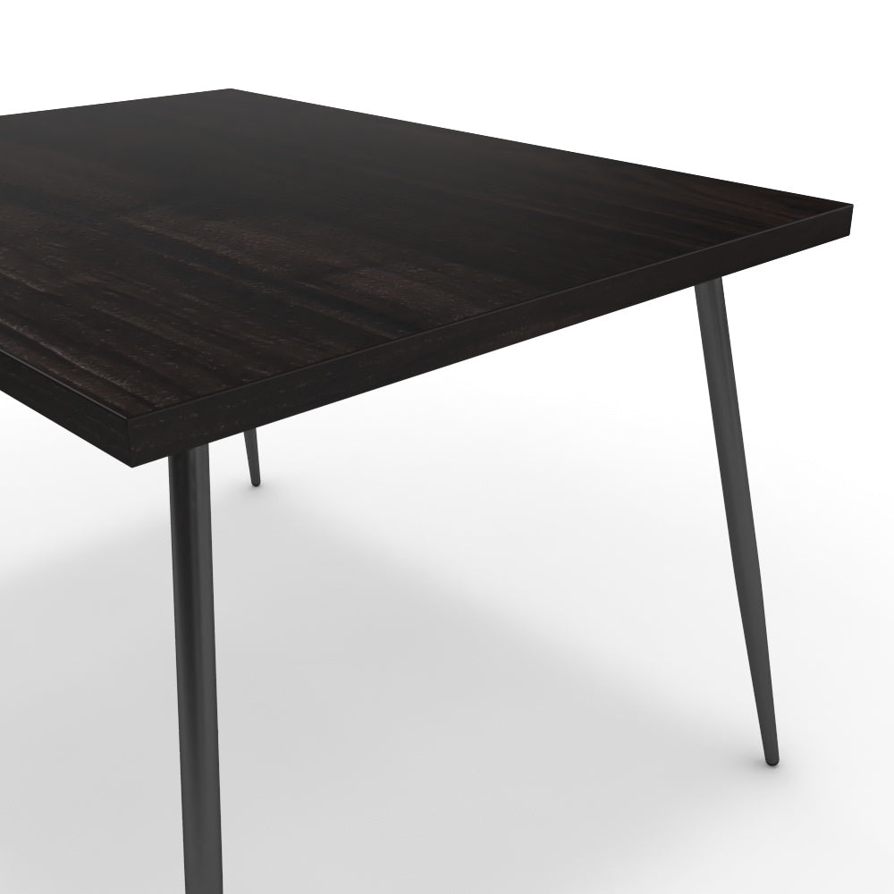 Étkezőasztal - Manu fekete lábbal - Füstölt dió, méret: 120x90