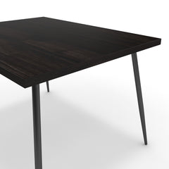 Étkezőasztal - Manu fekete lábbal - Füstölt dió, méret: 120x90