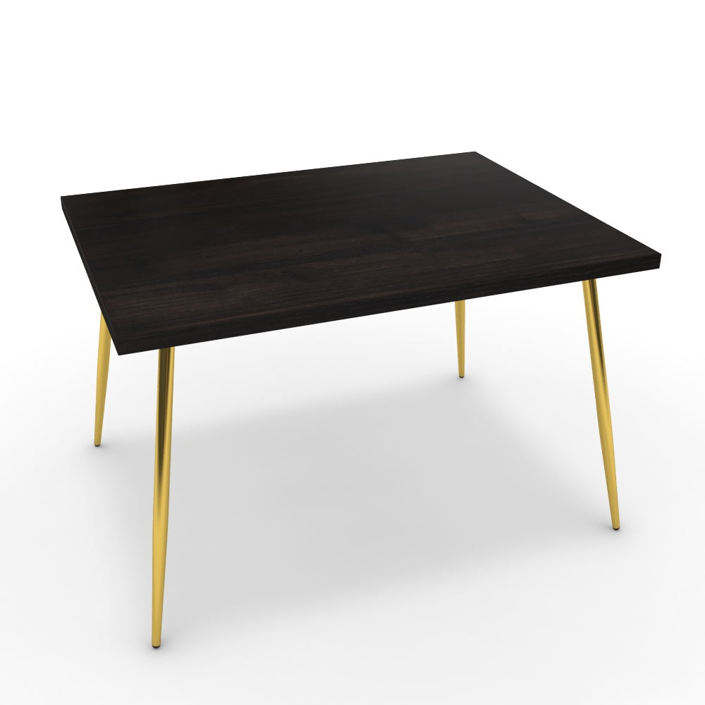 Étkezőasztal - Manu arany lábbal - Füstölt dió, méret: 120x90