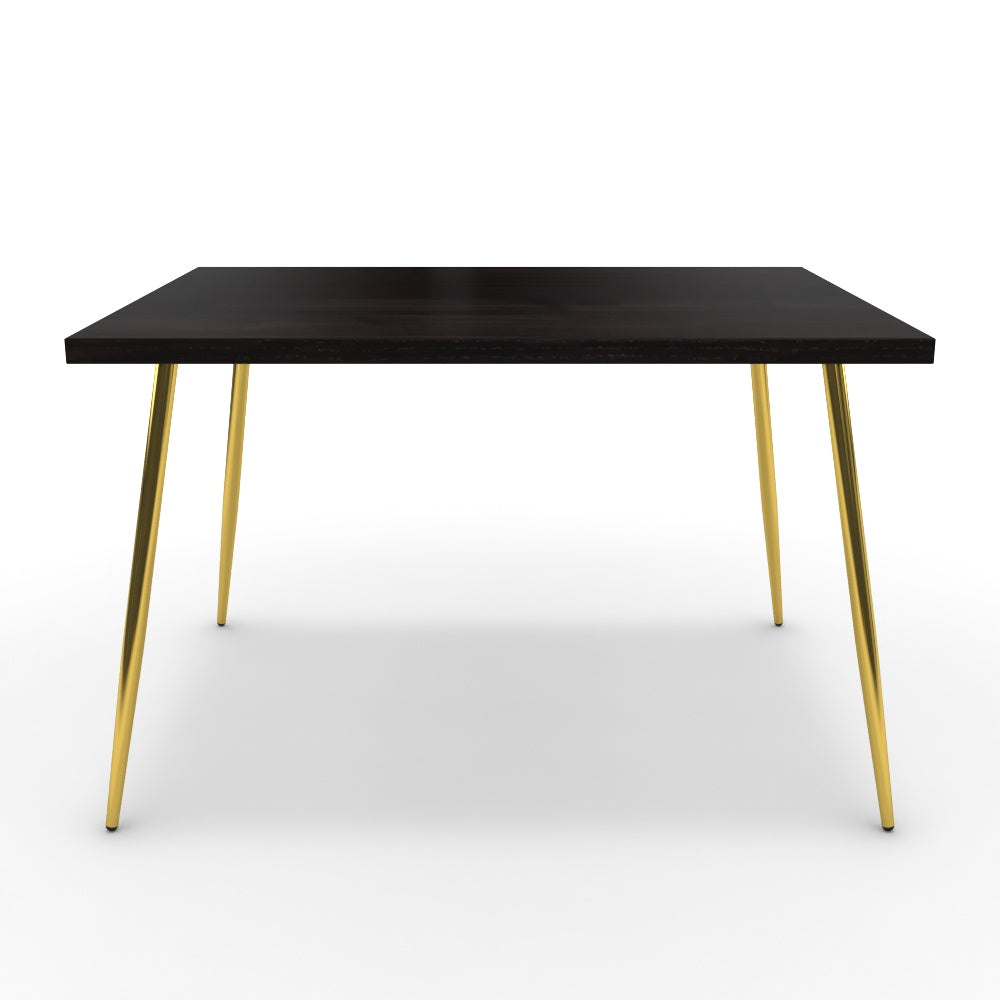 Étkezőasztal - Manu arany lábbal - Füstölt dió, méret: 120x90